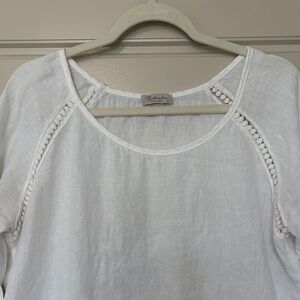 Bellambia 100% linen flowy top